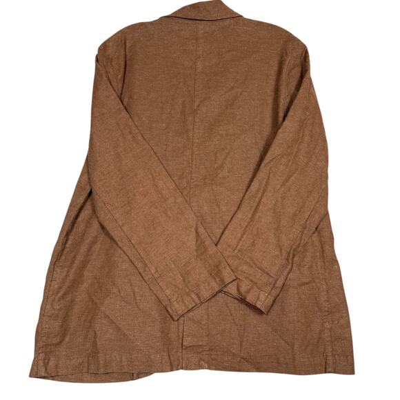 Marine Layer Flora Hemp Blazer Brown Size Medium - Picture 4 of 7
